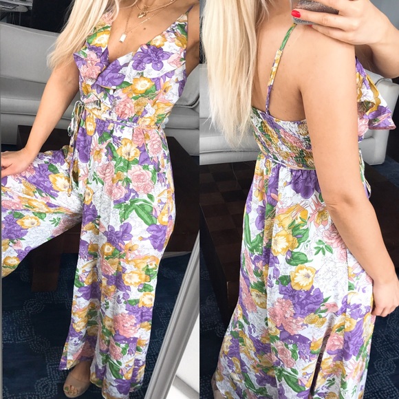 🆕 PURPLE MULTI FLORAL PRINT JUMPSUIT! - Picture 7 of 11